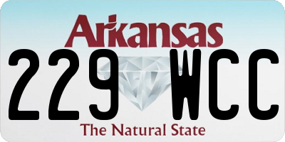 AR license plate 229WCC