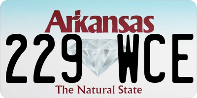 AR license plate 229WCE