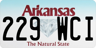 AR license plate 229WCI