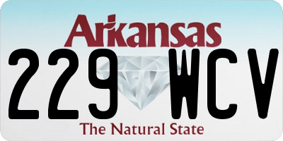 AR license plate 229WCV