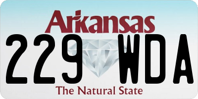 AR license plate 229WDA