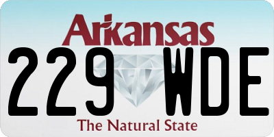 AR license plate 229WDE