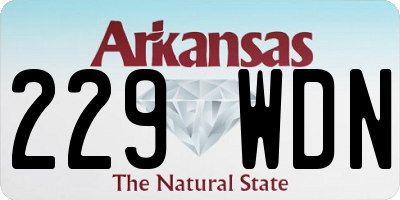 AR license plate 229WDN