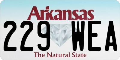 AR license plate 229WEA