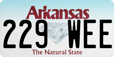 AR license plate 229WEE