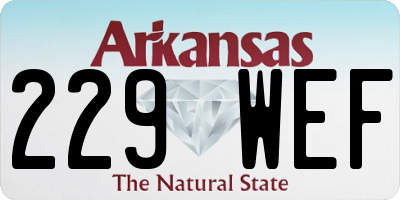 AR license plate 229WEF
