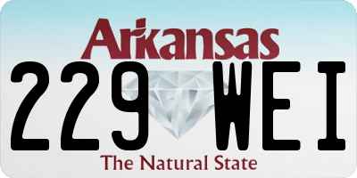 AR license plate 229WEI