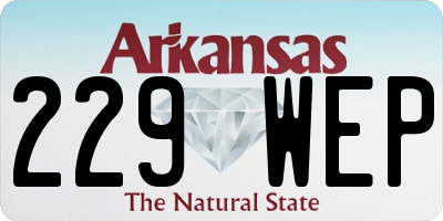AR license plate 229WEP