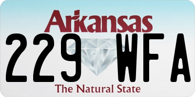 AR license plate 229WFA