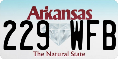 AR license plate 229WFB