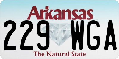 AR license plate 229WGA