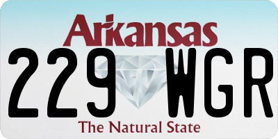 AR license plate 229WGR