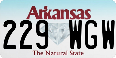AR license plate 229WGW