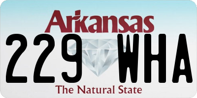 AR license plate 229WHA