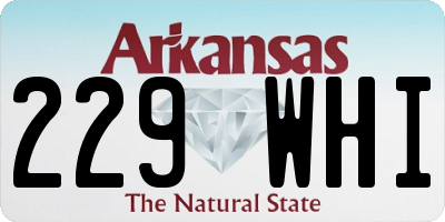 AR license plate 229WHI