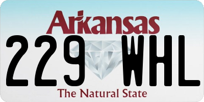 AR license plate 229WHL