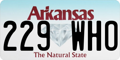 AR license plate 229WHO