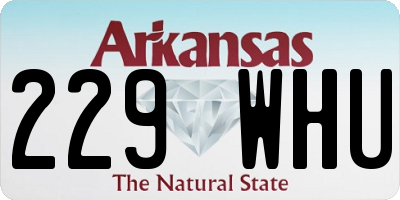 AR license plate 229WHU