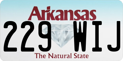 AR license plate 229WIJ