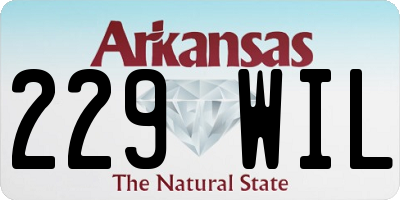 AR license plate 229WIL