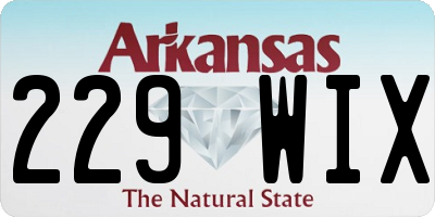 AR license plate 229WIX