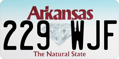 AR license plate 229WJF