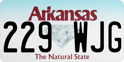 AR license plate 229WJG