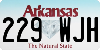 AR license plate 229WJH
