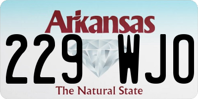 AR license plate 229WJO