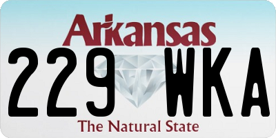 AR license plate 229WKA