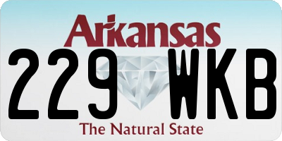 AR license plate 229WKB