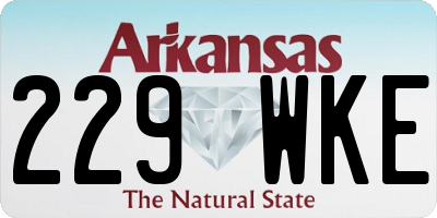 AR license plate 229WKE