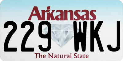 AR license plate 229WKJ