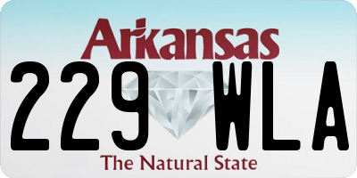 AR license plate 229WLA