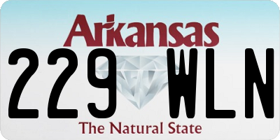 AR license plate 229WLN