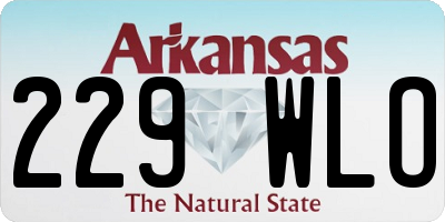 AR license plate 229WLO