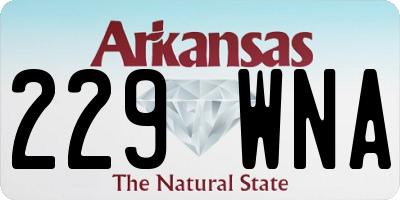 AR license plate 229WNA