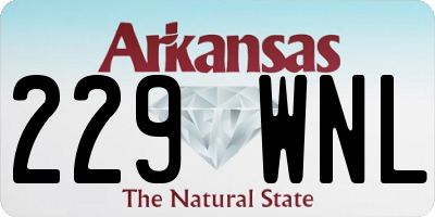 AR license plate 229WNL