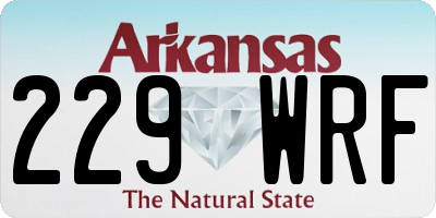 AR license plate 229WRF