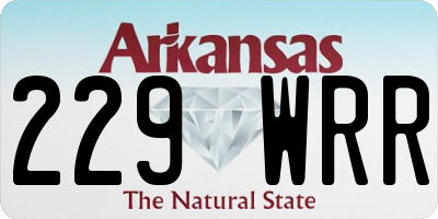AR license plate 229WRR