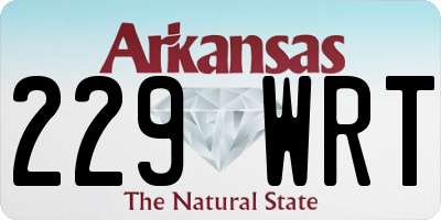 AR license plate 229WRT