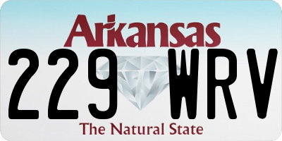 AR license plate 229WRV
