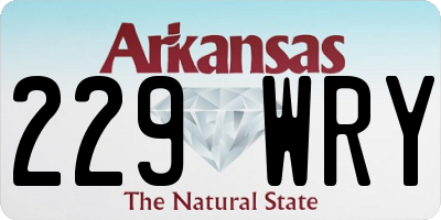 AR license plate 229WRY