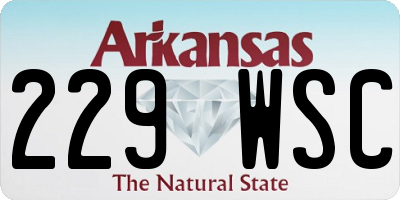 AR license plate 229WSC