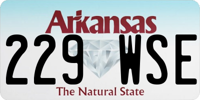 AR license plate 229WSE