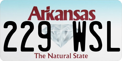 AR license plate 229WSL