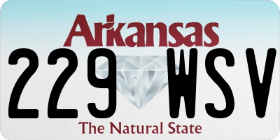 AR license plate 229WSV