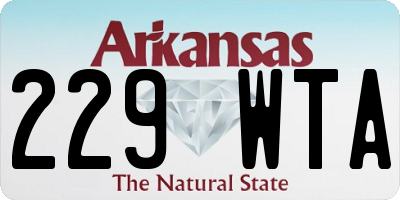 AR license plate 229WTA