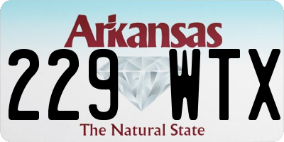 AR license plate 229WTX