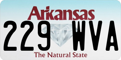 AR license plate 229WVA